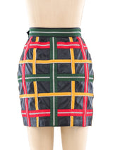 Moschino Zipper Embellished Leather Skirt Bottom arcadeshops.com