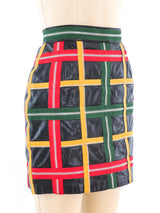 Moschino Zipper Embellished Leather Skirt Bottom arcadeshops.com