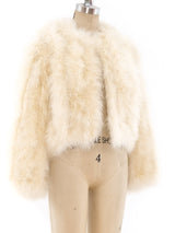 Ivory Marabou Feather Jacket Jacket arcadeshops.com