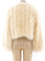 Ivory Marabou Feather Jacket Jacket arcadeshops.com