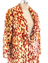 Animal Print Faux Fur Jacket Jacket arcadeshops.com