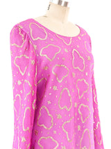 Gianfranco Ferre Pink and Metallic Gold Top Top arcadeshops.com