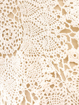 Natural Crochet Cropped Tank Top Top arcadeshops.com