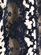 Koos Van Den Akker Silk Floral and Lace Peasant Blouse Top arcadeshops.com