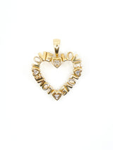 14K Diamond Love Heart Charm Fine Jewelry arcadeshops.com