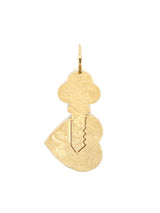 14K Interlocking Heart and Key Charm Fine Jewelry arcadeshops.com