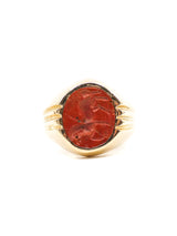 18K Carnelian Set Signet Ring Fine Jewelry arcadeshops.com