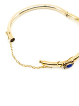 14K Gold and Lapis Etruscan Style Bangle Fine Jewelry arcadeshops.com