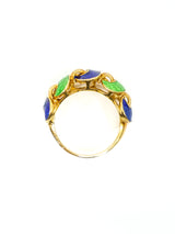 18K Gold and Enamel Wave Band Fine Jewelry arcadeshops.com