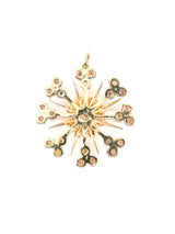 14K Gold Mixed Stone Starburst Pendant Fine Jewelry arcadeshops.com