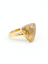 Rock Crystal and Diamond Ring Fine Jewelry arcadeshops.com