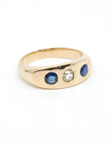 Sapphire and Diamond 14k Gold Ring Fine Jewelry arcadeshops.com