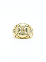 14K Diamond Accented Quilted Dome Ring Fine Jewelry arcadeshops.com
