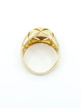 14K Diamond Accented Quilted Dome Ring Fine Jewelry arcadeshops.com