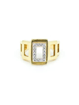 14K and Diamond Geometric Band Ring Fine Jewelry arcadeshops.com