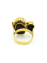 18K Onyx and Diamond Cocktail Ring Fine Jewelry arcadeshops.com