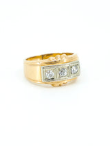 Three Stone Diamond 14k Gypsy Ring Fine Jewelry arcadeshops.com
