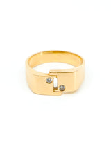 Modernist 18k and Diamond Stacking Ring Fine Jewelry arcadeshops.com