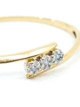 Diamond Flower 14k Gold Bangle Fine Jewelry arcadeshops.com