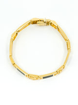 Onyx and Gold Nugget Link Bracelet Fine Jewelry arcadeshops.com