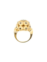 14K Bezel Set Diamond and Sapphire Cocktail Ring Fine Jewelry arcadeshops.com