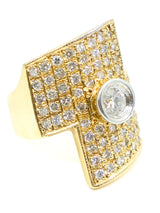14K Gold Diamond Encrusted Zig Zag Band Fine Jewelry arcadeshops.com