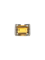 14K Citrine and Diamond Geometric Cocktail Ring Fine Jewelry arcadeshops.com