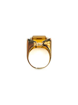 14K Citrine and Diamond Geometric Cocktail Ring Fine Jewelry arcadeshops.com