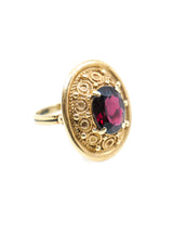 14K Garnet Set Etruscan Style Ring Fine Jewelry arcadeshops.com
