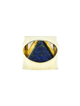 14K Gold Lapis and Diamond Geometric Ring Fine Jewelry arcadeshops.com