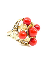 14K Coral Floral Motif Ring Fine Jewelry arcadeshops.com