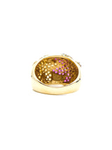 14K Starfish Motif Ruby and Citrine Dome Ring Fine Jewelry arcadeshops.com