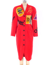 European Travel Novelty Patchwork Coat Dress Dress arcadeshops.com