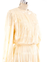 Pleated Silk Maxi Dress Dress arcadeshops.com