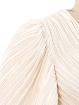 Ivory Plisse Pleated Wrap Top Top arcadeshops.com