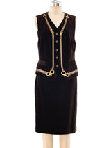Trompe L'oeil Embroidered Velvet Ensemble Suit arcadeshops.com