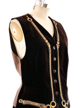 Trompe L'oeil Embroidered Velvet Ensemble Suit arcadeshops.com