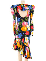 Judy Hornby Dark Floral Ruffle Dress Dress arcadeshops.com
