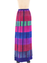 Pauline Trigere Plaid Printed Silk Ensemble Suit arcadeshops.com