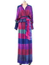 Pauline Trigere Plaid Printed Silk Ensemble Suit arcadeshops.com