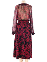 Chanel Printed Silk Ensemble Suit arcadeshops.com