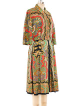 Paisley Scarf Printed Silk Dress Dress arcadeshops.com