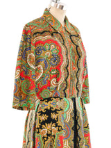 Paisley Scarf Printed Silk Dress Dress arcadeshops.com