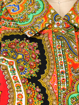 Paisley Scarf Printed Silk Dress Dress arcadeshops.com