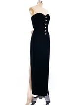 Valentino Strapless Velvet Tuxedo Dress Dress arcadeshops.com
