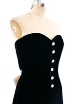 Valentino Strapless Velvet Tuxedo Dress Dress arcadeshops.com