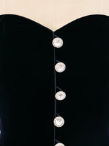 Valentino Strapless Velvet Tuxedo Dress Dress arcadeshops.com