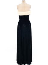 Fur Trimmed Velvet Gown Dress arcadeshops.com