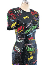 Sequin Embellished Novelty Dress Dress arcadeshops.com