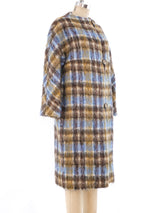 1960's Plaid Mohair Coat Outerwear arcadeshops.com